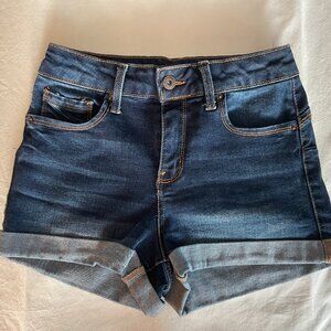 Wax Jean “Butt, I Love You” Booty Shorts – Women’s Dark Wash | Style 90232, Size